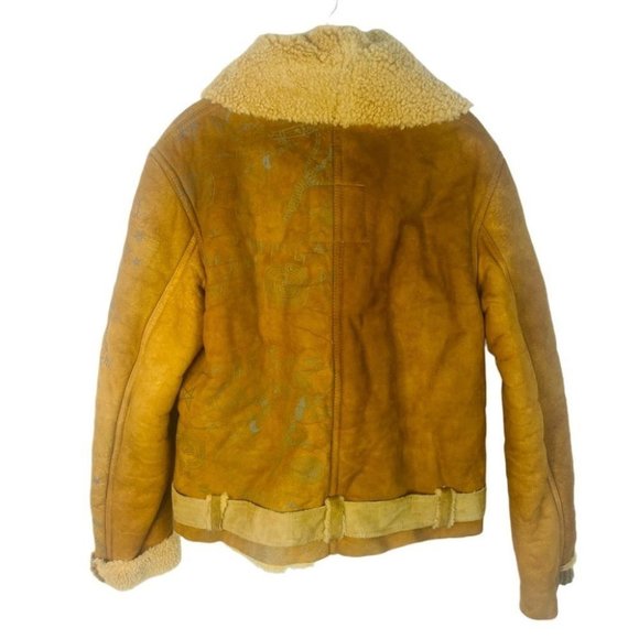 People Of The Labyrinths RARE Women's Leather Jacket Faux Fur Size Large Coat - Picture 2 of 10